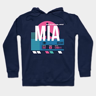 Miami (MIA) Airport Code Baggage Tag Hoodie